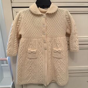 POLO RALPH LAUREN Baby Girl's Merino Wool Sweater Coat Size 18-24 months